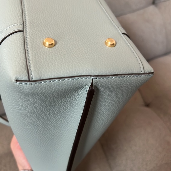 Tory Burch Small Perry Triple Compartment Tote Bag in Blue Celadon - Picture 8 of 15